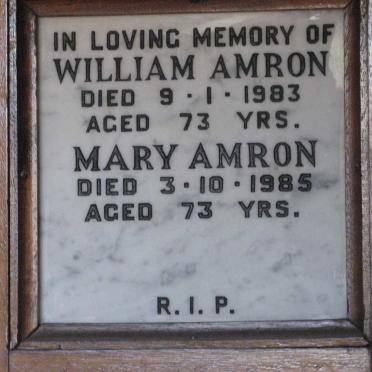 AMRON William -1983 &amp; Mary -1985