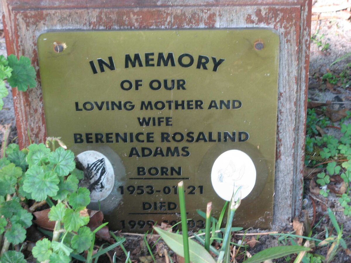 ADAMS Berenice Rosalind 1953-1999