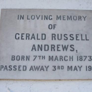 ANDREWS Gerald Russell 1873-1942