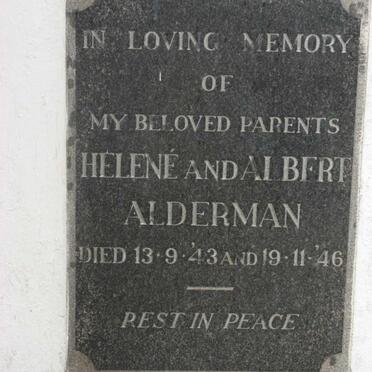 ALDERMAN Albert -1946 &amp; Helené -1943