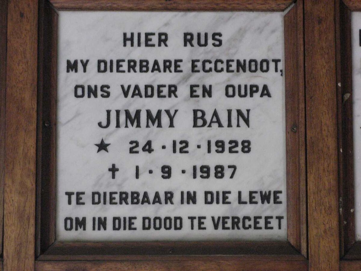 BAIN Jimmy 1928-1987