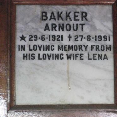 BAKKER Arnout 1921-1991