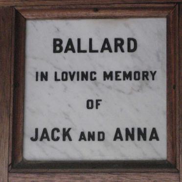 BALLARD Jack &amp; Anna