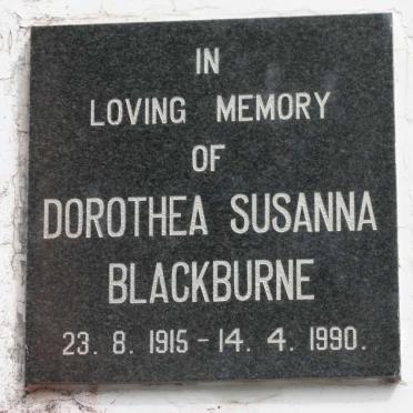 BLACKBURNE Dorothea Susanna 1915-1990