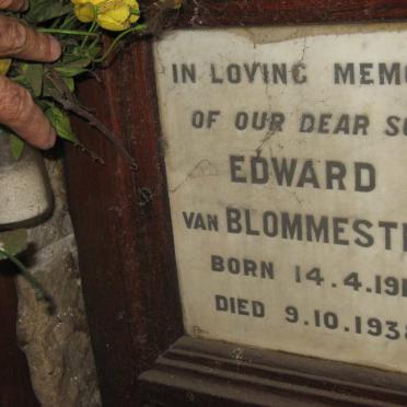 BLOMMESTEIN Edward, van 1914-1938