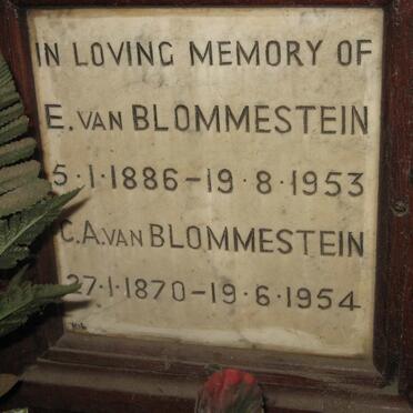 BLOMMESTEIN C.A., van 1870-1954 :: VAN BLOMMESTEIN E. 1886-1953