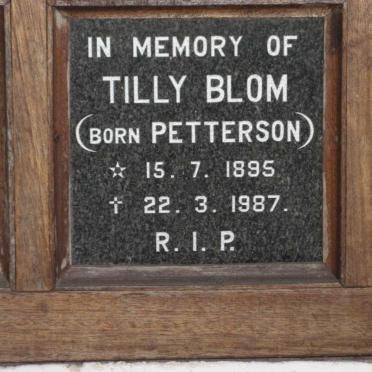 BLOM Tilly nee PETTERSON 1895-1987