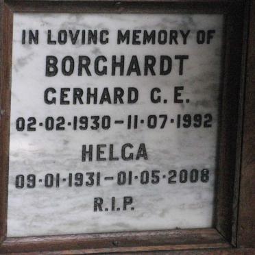 BORGHARDT Gerhard G.E. 1930-1992 &amp; Helga 1931-2008