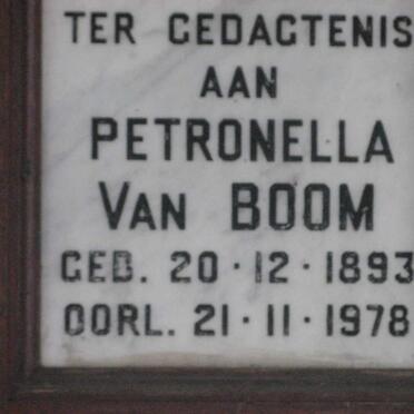 BOOM Petronella, van 1893-1978