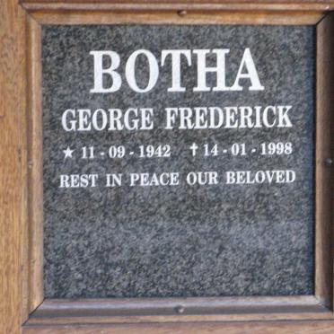 BOTHA George Frederick 1942-1998