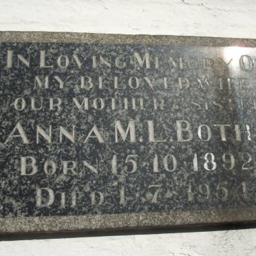 BOTHA Anna M.L. 1892-1954