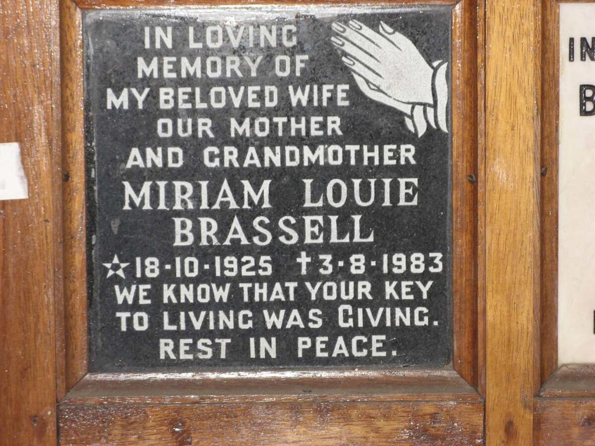 BRASSELL Miriam Louie 1925-1983