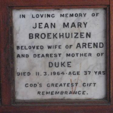 BROEKHUIZEN Jean Mary -1964