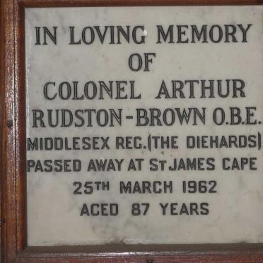 BROWN Arthur, RUDSTON -1962