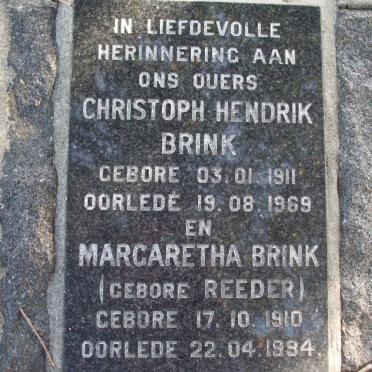 BRINK Christoph Hendrik 1911-1969 &amp; Margaretha REEDER 1910-1994