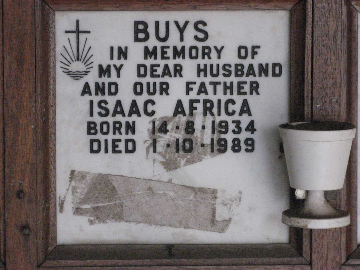 BUYS Isaac Africa 1934-1989