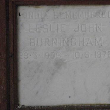 BURNINGHAM Leslie John 1906-1972