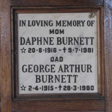 BURNETT George Arthur 1915-1980 &amp; Daphne 1916-1981