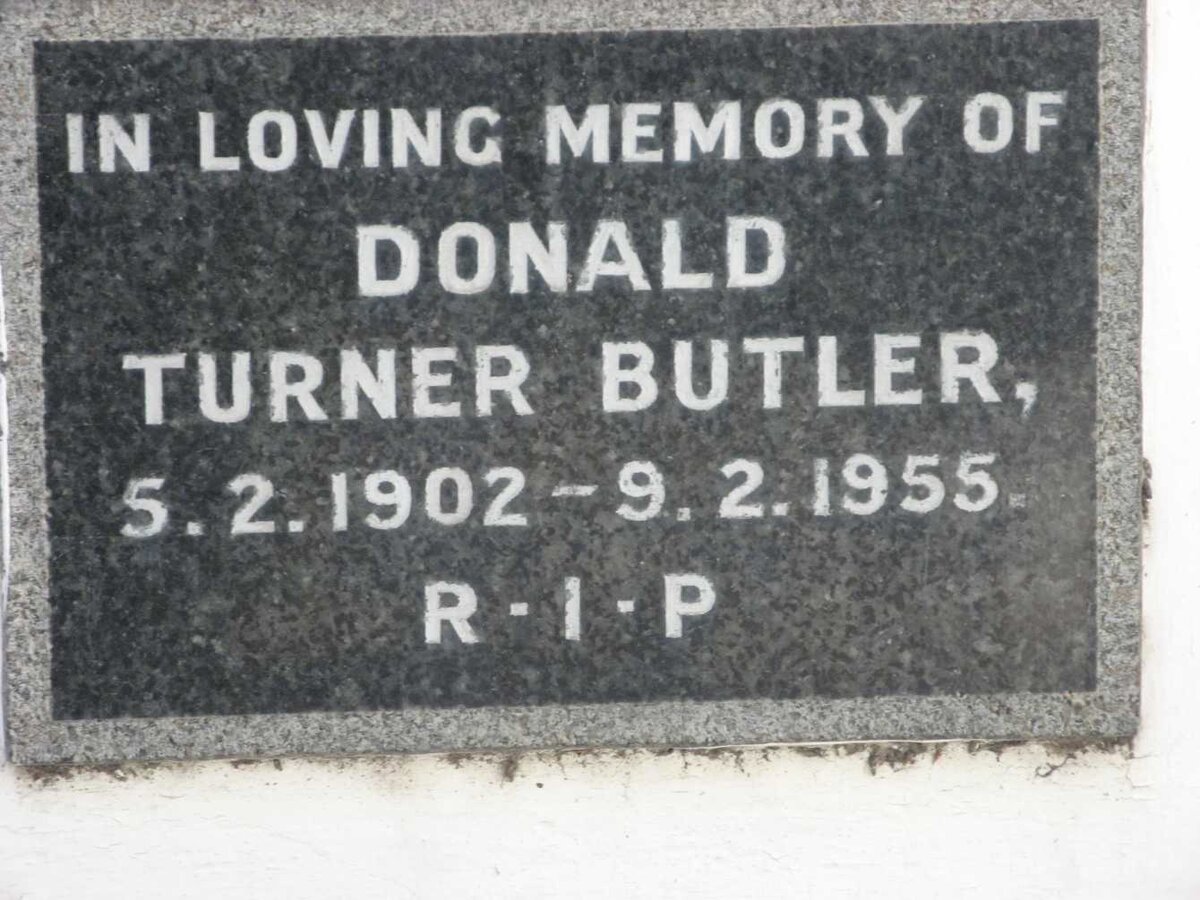 BUTLER Donald Turner 1902-1955