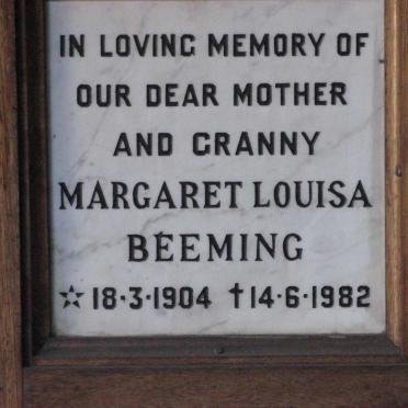 BEEMING Margaret Louisa 1904-1982