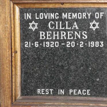 BEHRENS Cilla 1920-1983