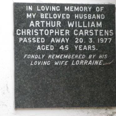 CARSTENS Arthur William Christopher -1977