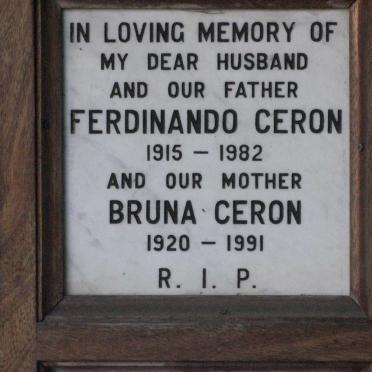 CERON Ferdinando 1915-1982 &amp; Bruna 1920-1991