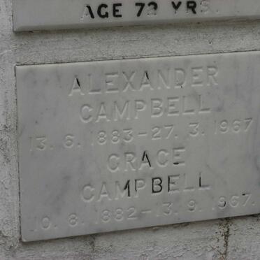 CAMPBELL Alexander 1883-1967 &amp; Grace 1882-1967