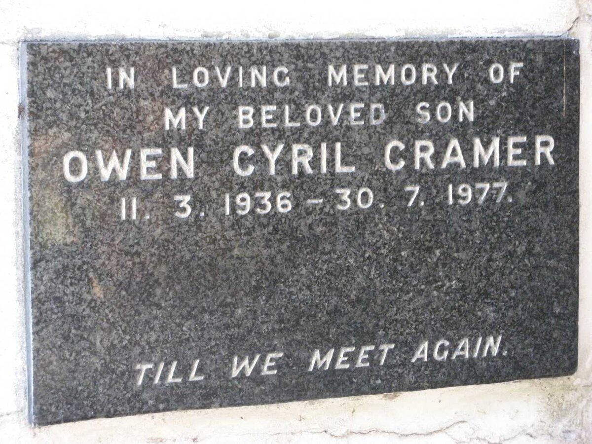 CRAMER Owen Cyril 1936-1977