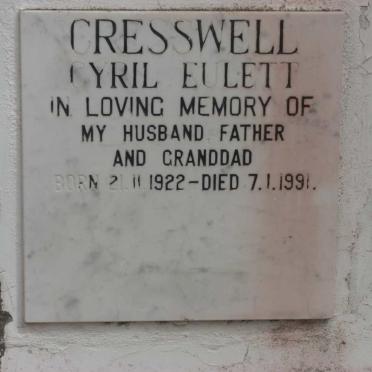 CRESSWELL Cyril Eulett 1922-1991