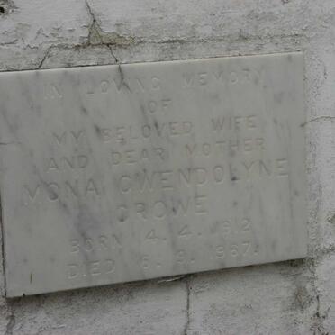 CROWE Mona Gwendolyne 1912-1967