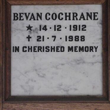 COCHRANE Bevan 1912-1988