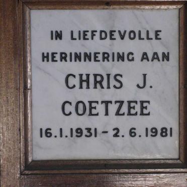 COETZEE Chris J. 1931-1981