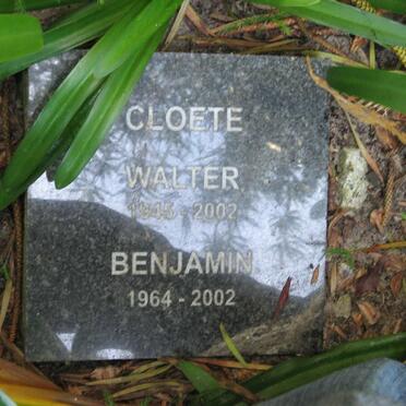 CLOETE Walter 1945-2002 :: CLOETE Benjamin 1964-2002