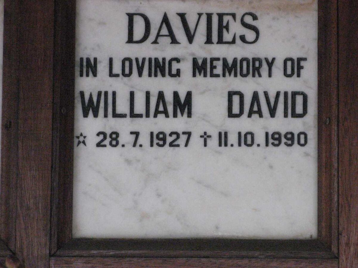 DAVIES William David 1927-1990