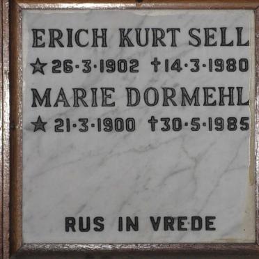 DORMEHL Marie 1900-1985 :: SELL Erich Kurt 1902-1980