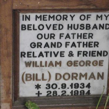 DORMAN William George 1934-1994