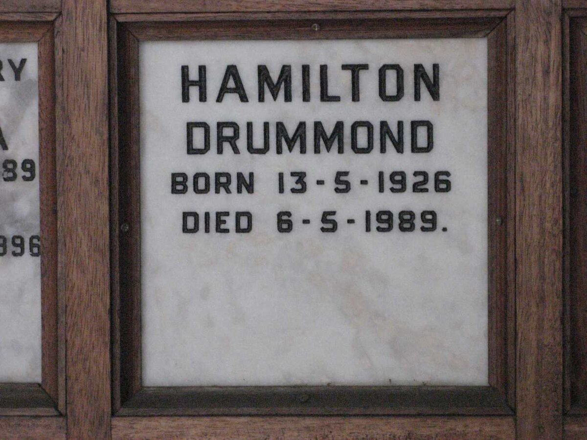 DRUMMOND Hamilton 1926-1989