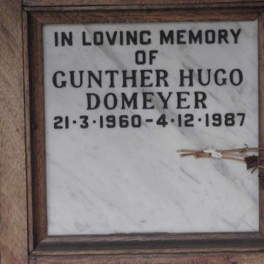 DOMEYER Gunther Hugo 1960-1987