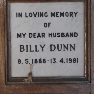 DUNN Billy 1888-1981