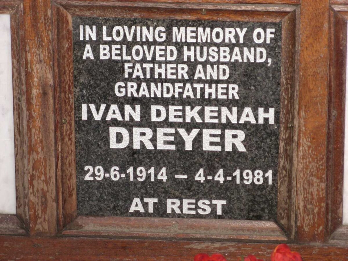 DREYER Ivan Dekenah 1914-1981