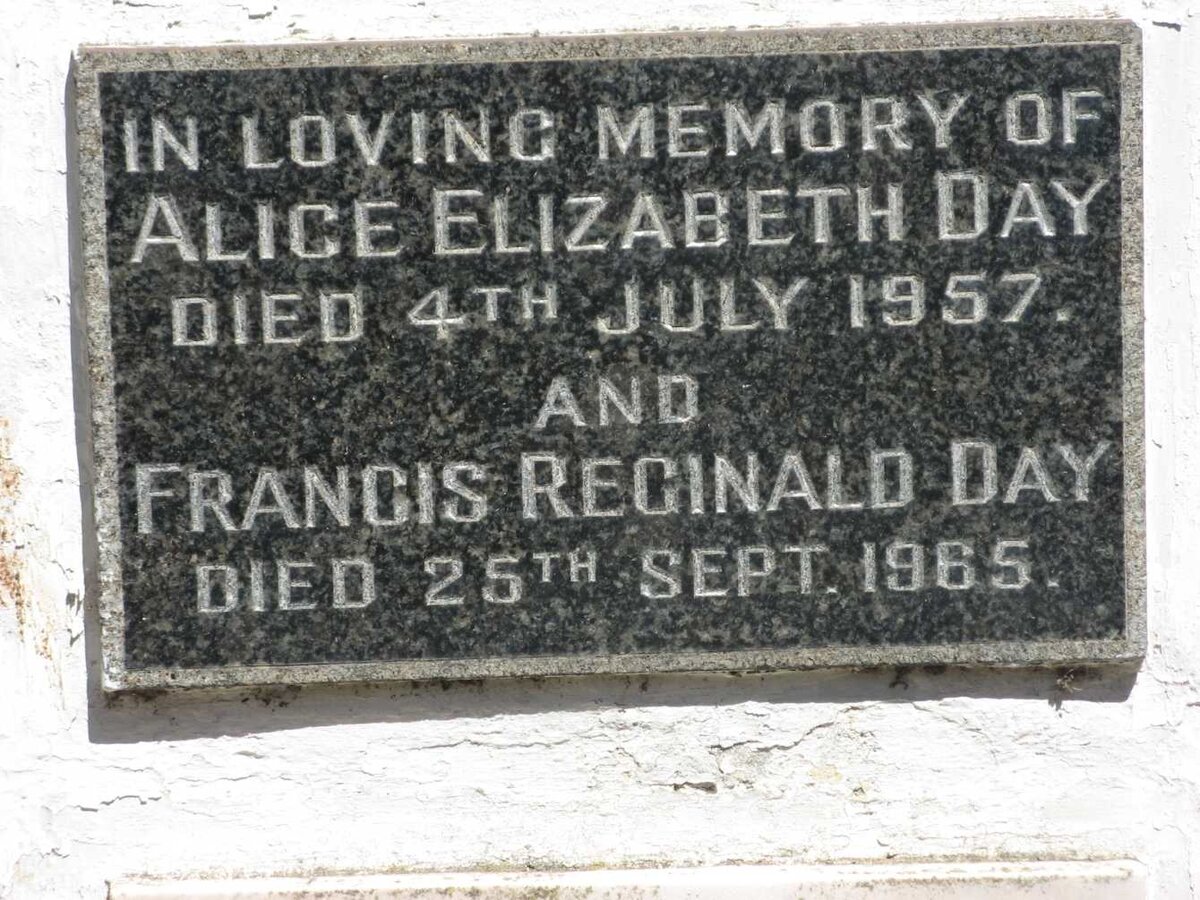 DAY Francis Reginald -1965 &amp; Alice Elizabeth -1957
