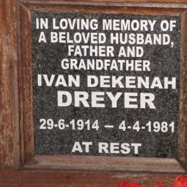 DREYER Ivan Dekenah 1914-1981