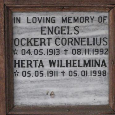 ENGELS Ockert Cornelius 1913-1992 &amp; Herta Wilhelmina 1911-1998