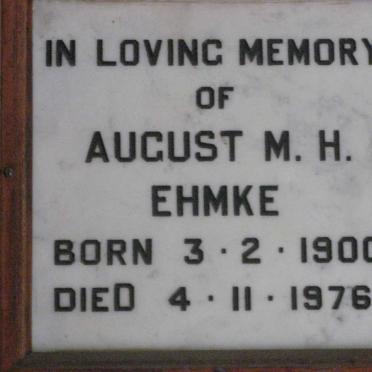 EHMKE August M.H. 1900-1976