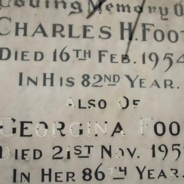 FOOT Charles H. -1954 &amp; Georgina -1959