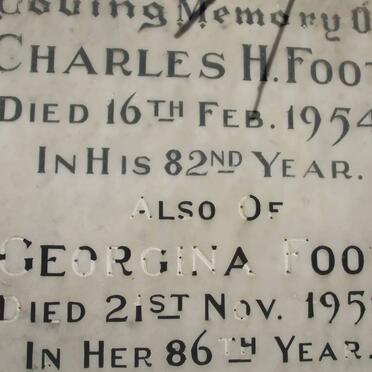 FOOT Charles H. -1954 &amp; Georgina -1959