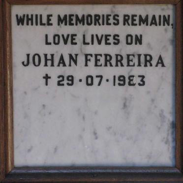 FERREIRA Johan -1983