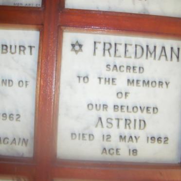 FREEDMAN Astrid -1962