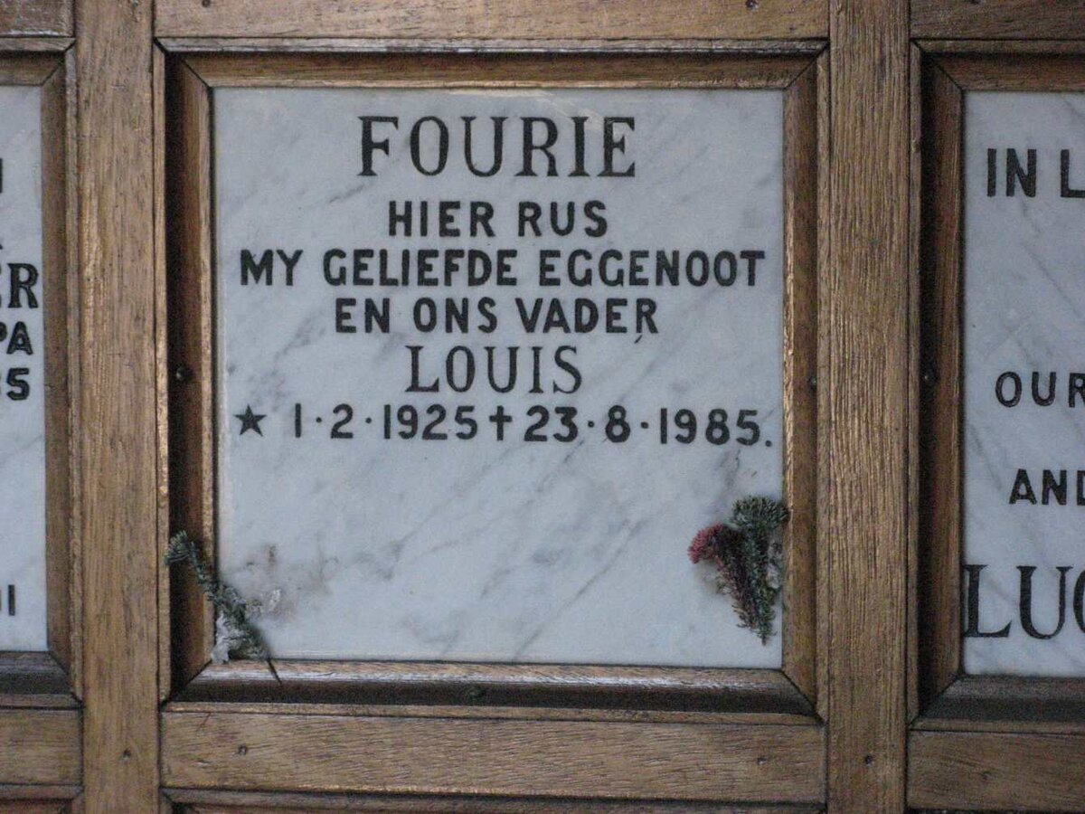 FOURIE Louis 1925-1985